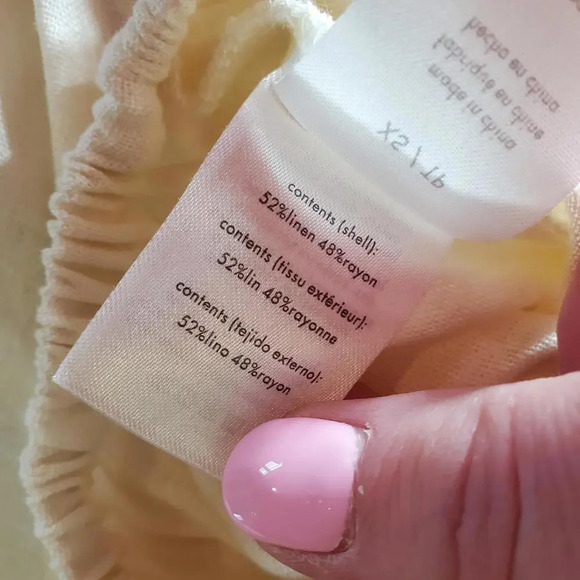 NWT WEWOREWHAT Women's Cream Colored Babydoll Crop Top Blouse Size XS - Picture 11 of 16